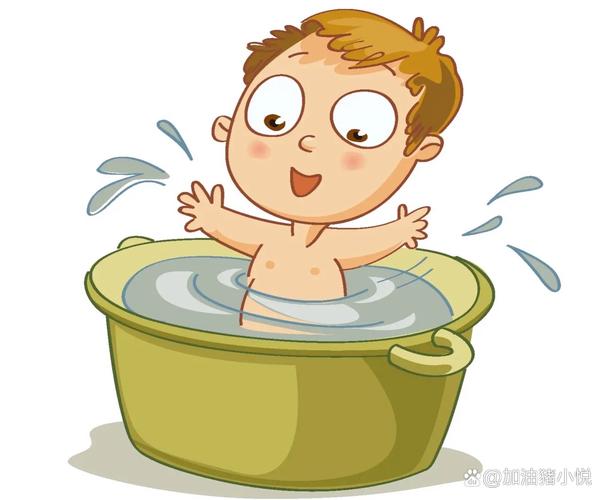 洗澡卡通图片搞笑_洗澡卡通表情包，滑稽又可爱，社交娱乐两不误！
